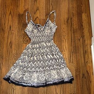 Angie Black and White Patterned Mini Dress